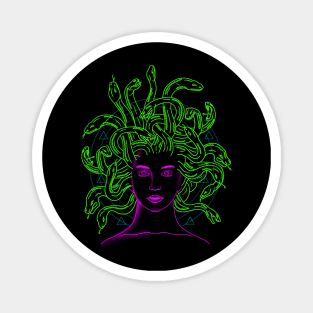 Medusa Snake Head Woman Magnet